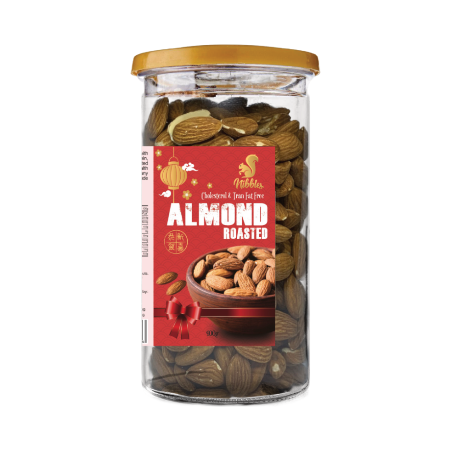 Golden-brown roasted almonds with a crunchy texture and rich, nutty aroma."